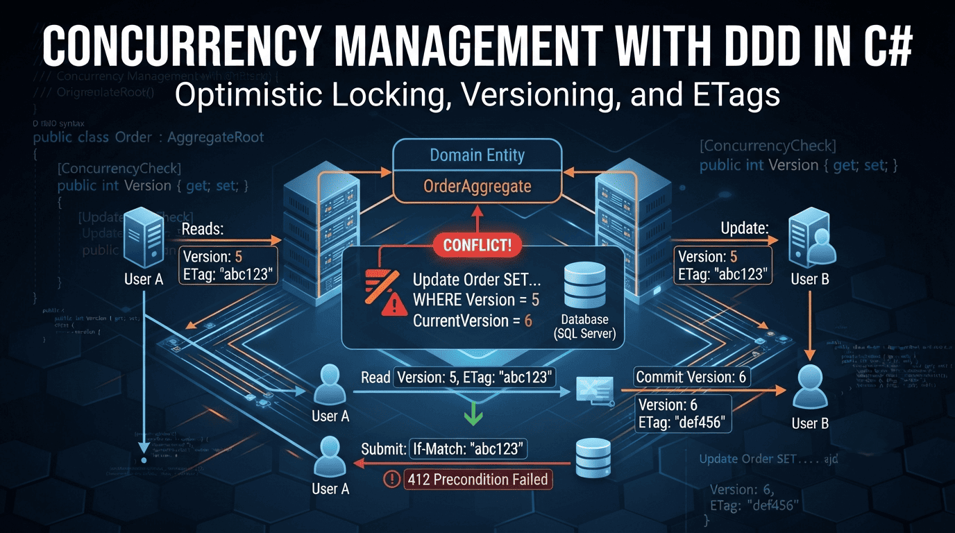 Concurrency Management with DDD in C#: Optimistic Locking, Versioning, and ETags