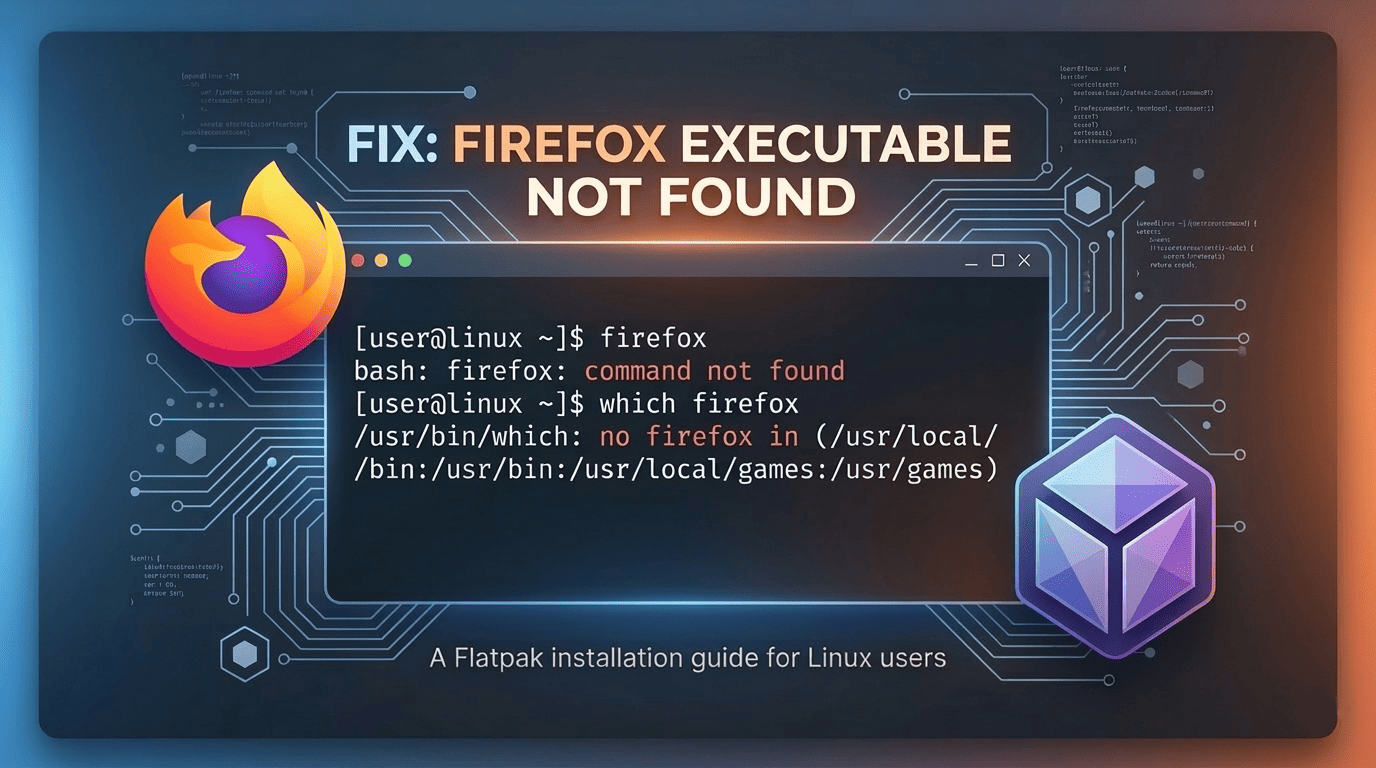 Firefox Executable File not Found in $PATH for Flatpak on Linux