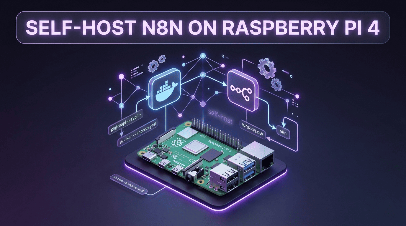 How to Self-Host n8n on Raspberry Pi 4 (ARM64) with Docker Compose